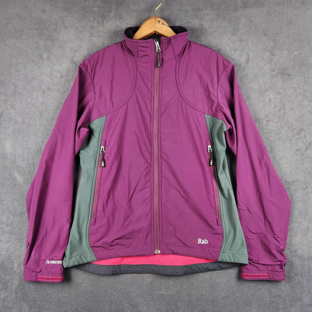 Rab‎ Baltoro Lite Softshell Jacket Womens US Large Purple Polartec Powershield